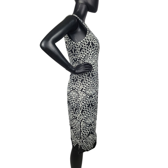 Prabal Gurung Women's Black Sleeveless Sheath Jewel-Neck Slim Dress Size 4 - Picture 3 of 8